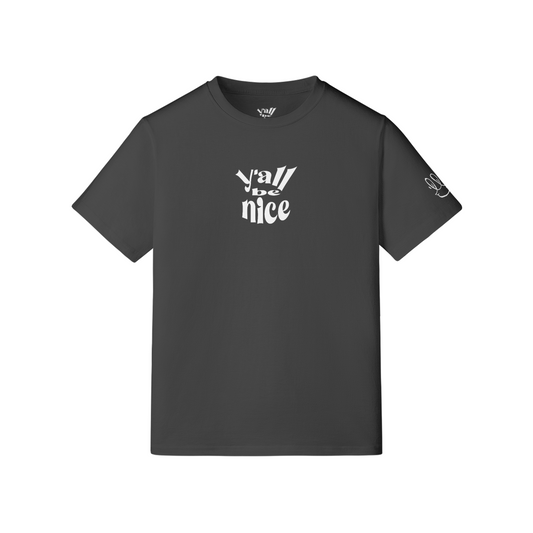 Y'all Be Nice "Basic Tee" White Hit . 210GSM Unisex Premium T-shirt
